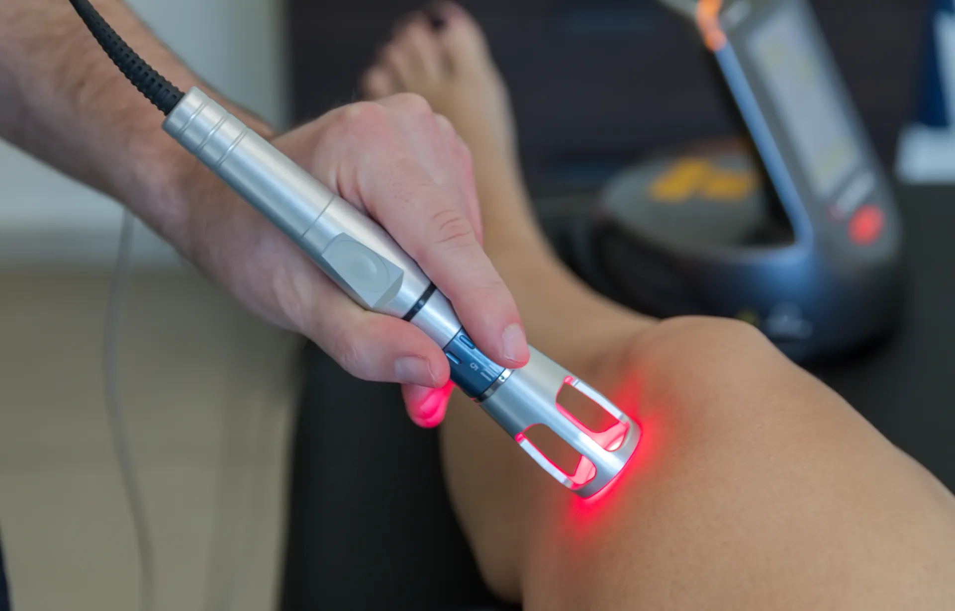 Lasertherapie mit rotem Therapielicht